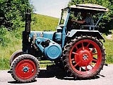 Umbau-Bulldog - Ehemaliger Lanz Glühkopf-Bulldog Type mit Halbdiesel-Austausch-Motor