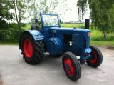 Umbau-Bulldog - Ehemaliger Lanz Glühkopf-Bulldog Type mit Halbdiesel-Austausch-Motor
