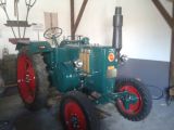 Umbau-Bulldog - Ehemaliger Lanz Glühkopf-Bulldog Type mit Halbdiesel-Austausch-Motor