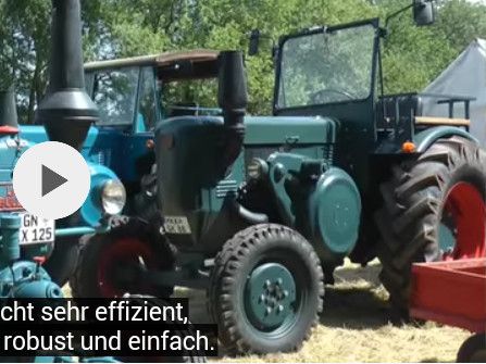 Umbau-Bulldog - Ehemaliger Lanz Glühkopf-Bulldog mit Halbdiesel-Austausch-Motor