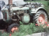 Umbau-Bulldog - Ehemaliger Lanz Glühkopf-Bulldog Type mit Halbdiesel-Austausch-Motor